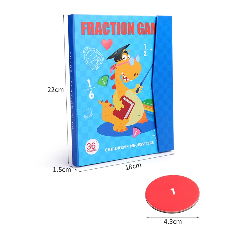 Magnetic Fraction Puzzles - Montessori Math Educational Toy