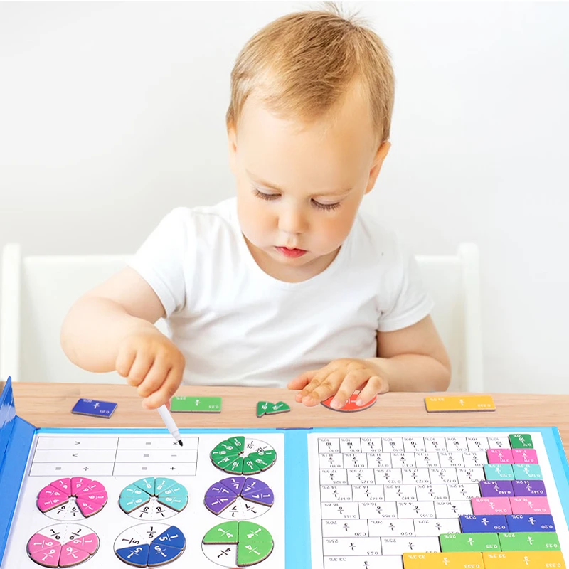 Magnetic Fraction Puzzles - Montessori Math Educational Toy