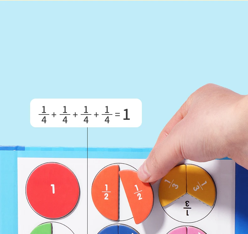 Magnetic Fraction Puzzles - Montessori Math Educational Toy