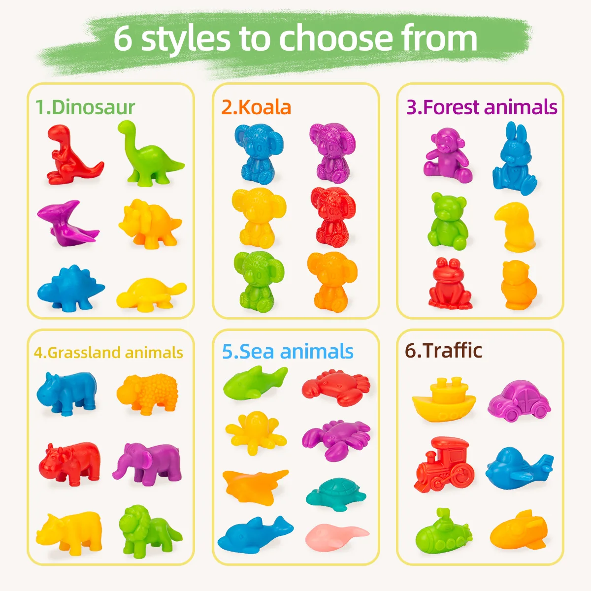 Counting Animal and colors Sorting Toys for Toddlers