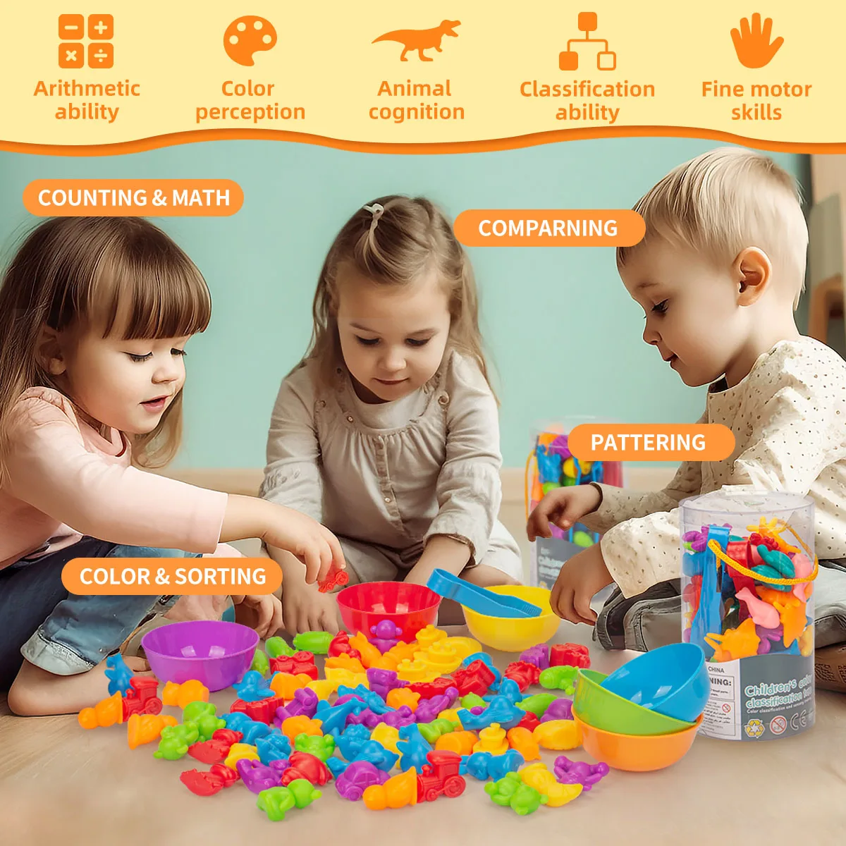 Counting Animal and colors Sorting Toys for Toddlers