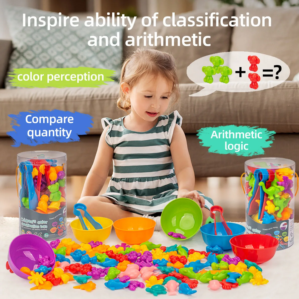 Counting Animal and colors Sorting Toys for Toddlers