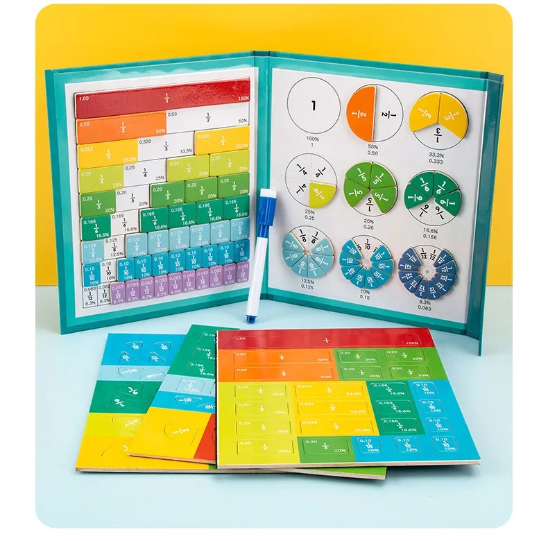 Fraction games Learning - Montessori Magnetic Math Toy