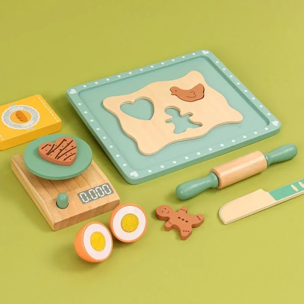 Wooden Kitchen Set for Kids - Cookie and Coffee Maker Toys