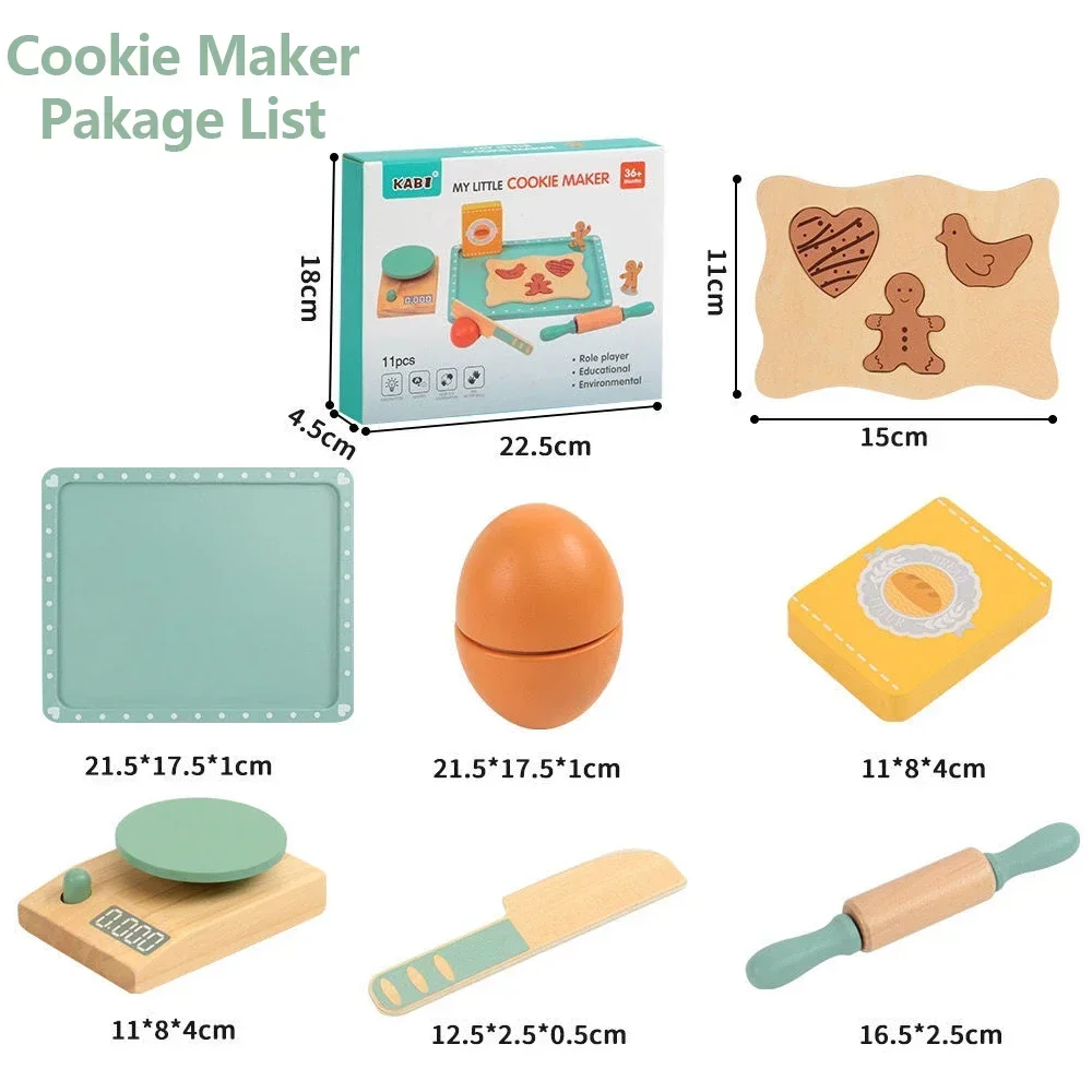 Wooden Kitchen Set for Kids - Cookie and Coffee Maker Toys