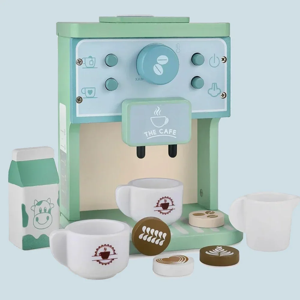 Wooden Kitchen Set for Kids - Cookie and Coffee Maker Toys