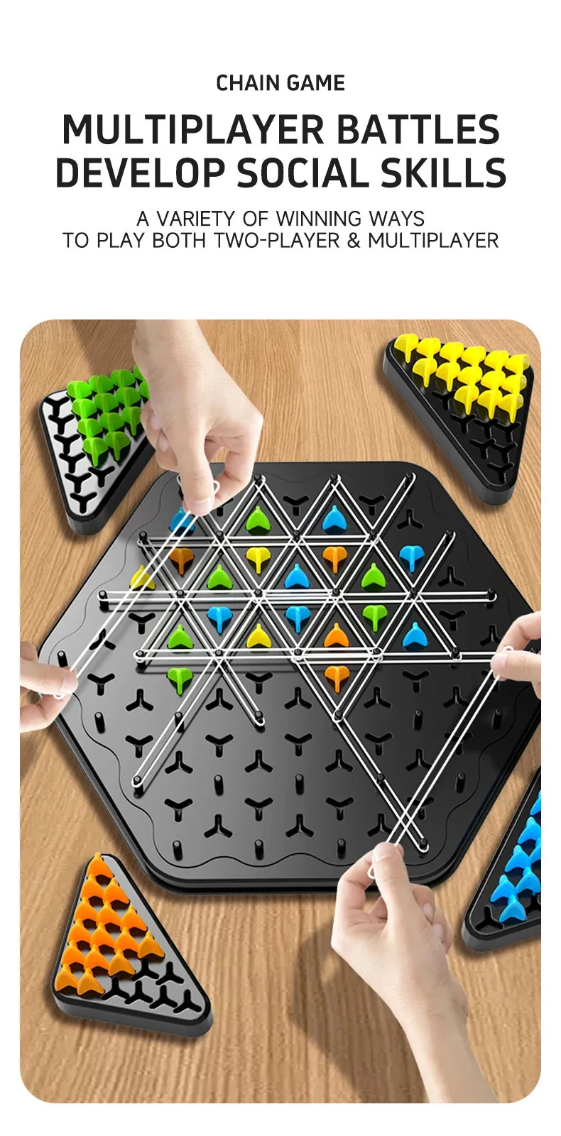 Family Board Games - Chain Triangle Chess Game