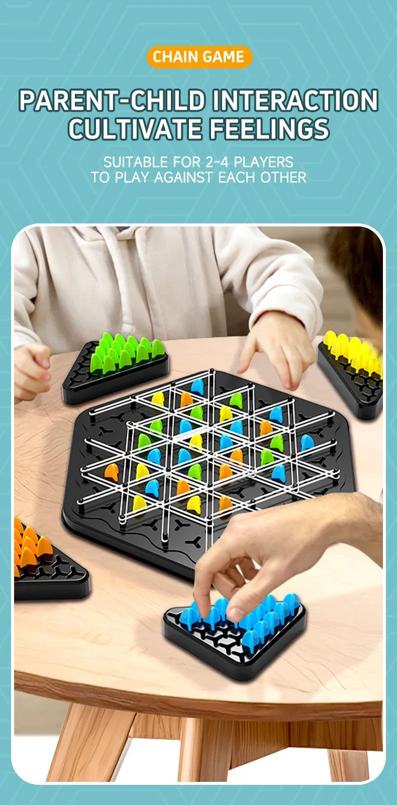 Family Board Games - Chain Triangle Chess Game