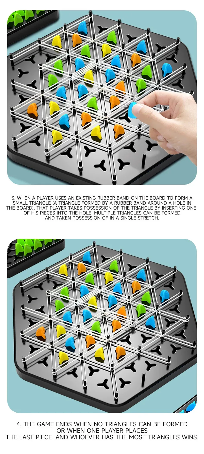 Family Board Games - Chain Triangle Chess Game