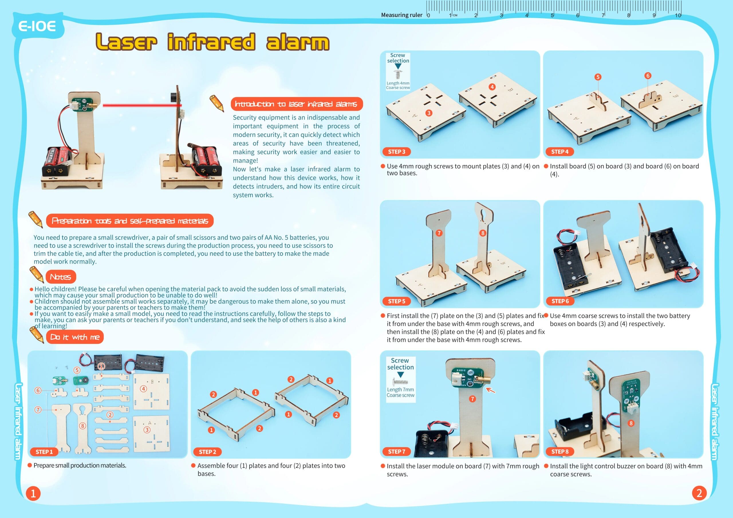 Children’s STEM Toys - DIY Infrared Alarm Science Kit