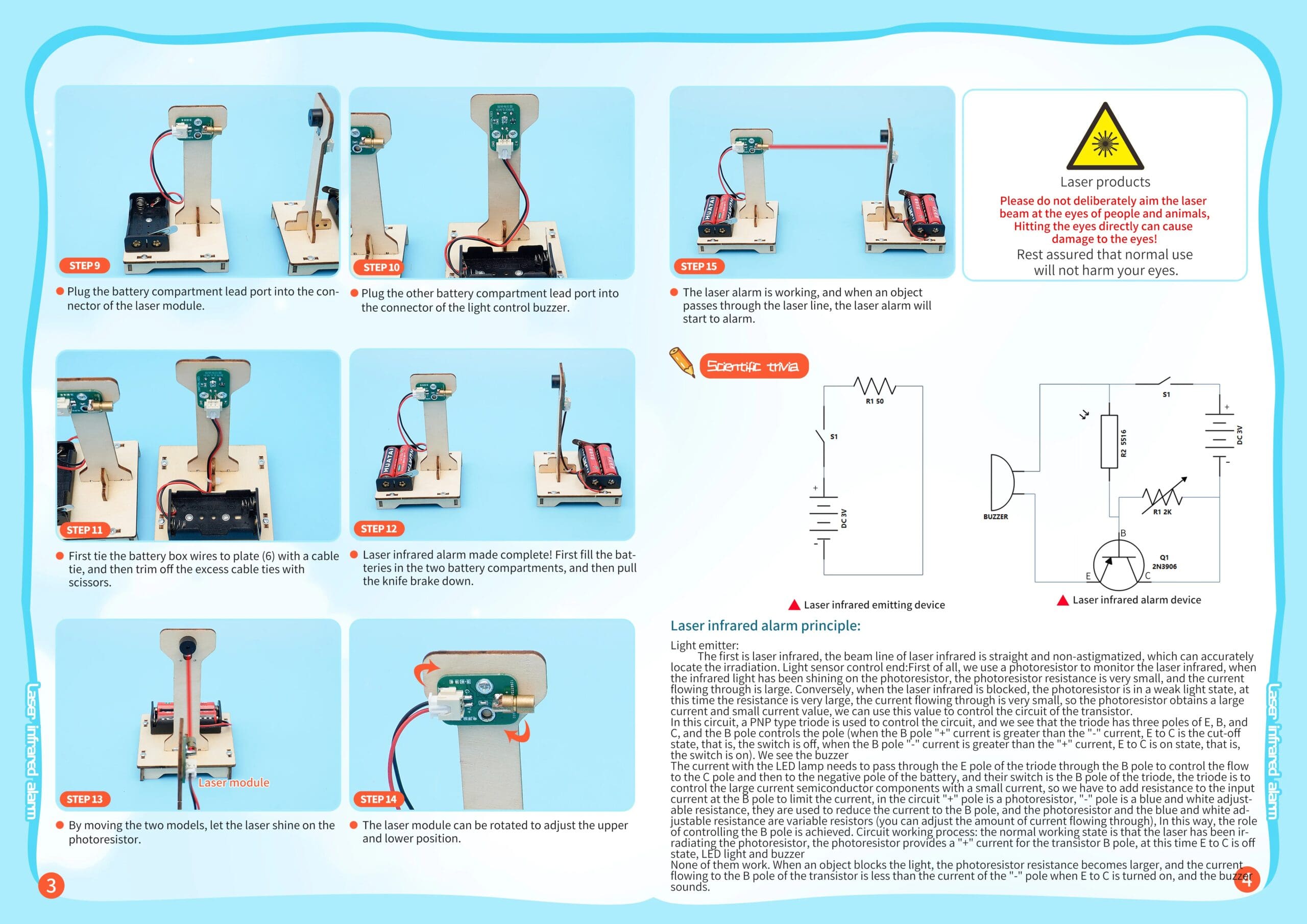 Children’s STEM Toys - DIY Infrared Alarm Science Kit