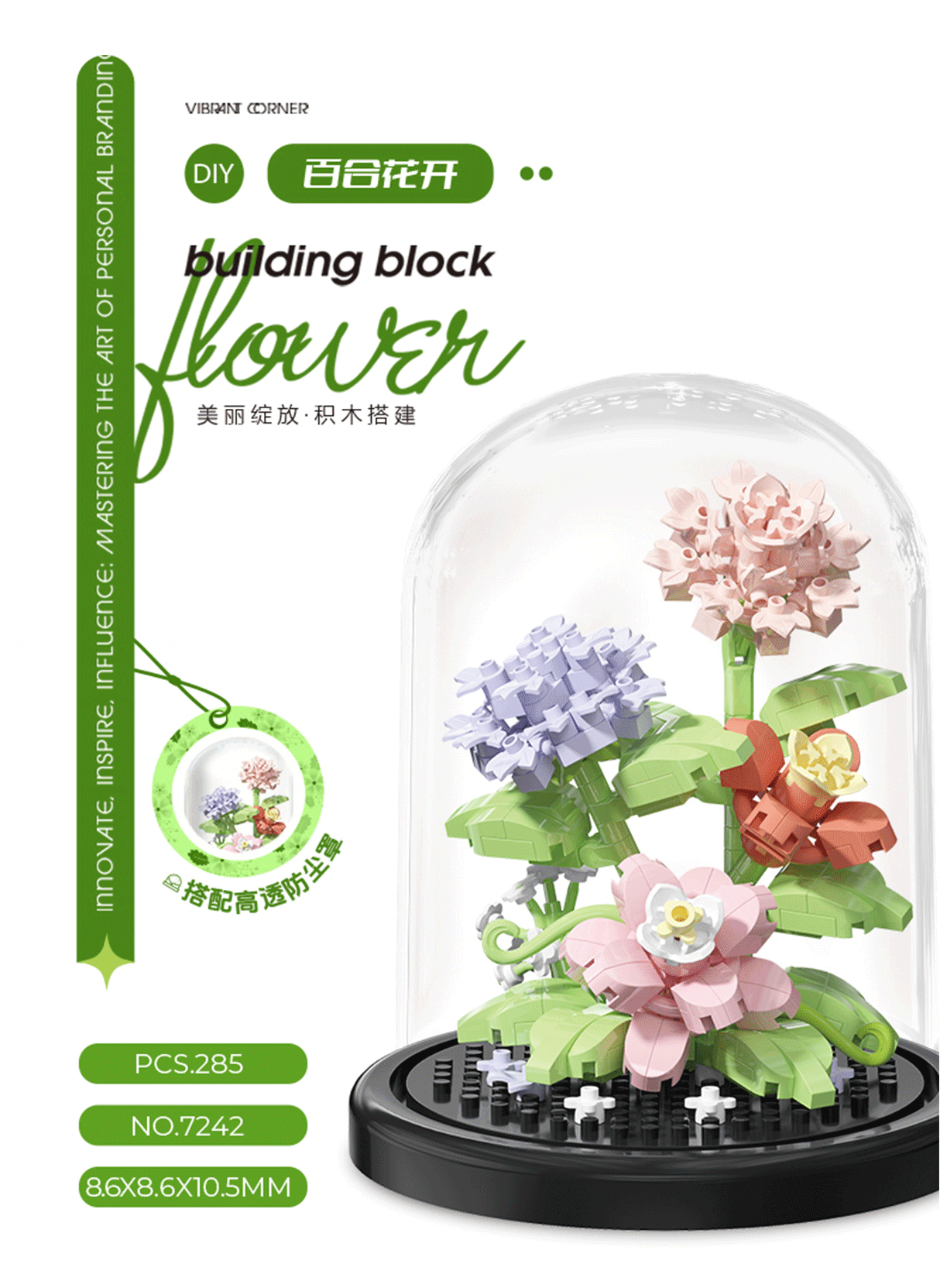 Building Blocks Toys - Artificial Flower Bouquet Model