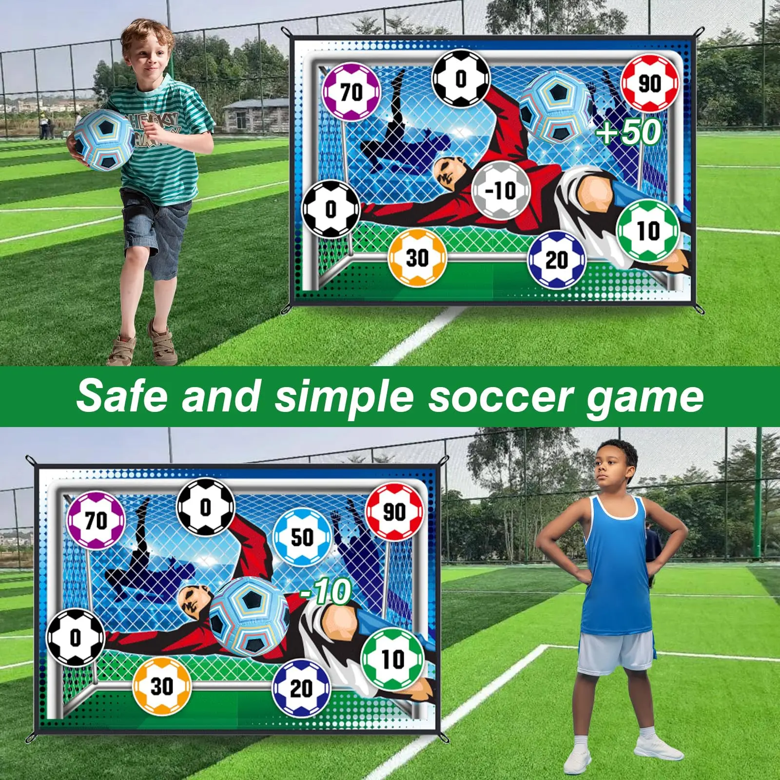 150CM Indoor-Outdoor Soccer Mat Set – Multiplayer Kids' Training Toy