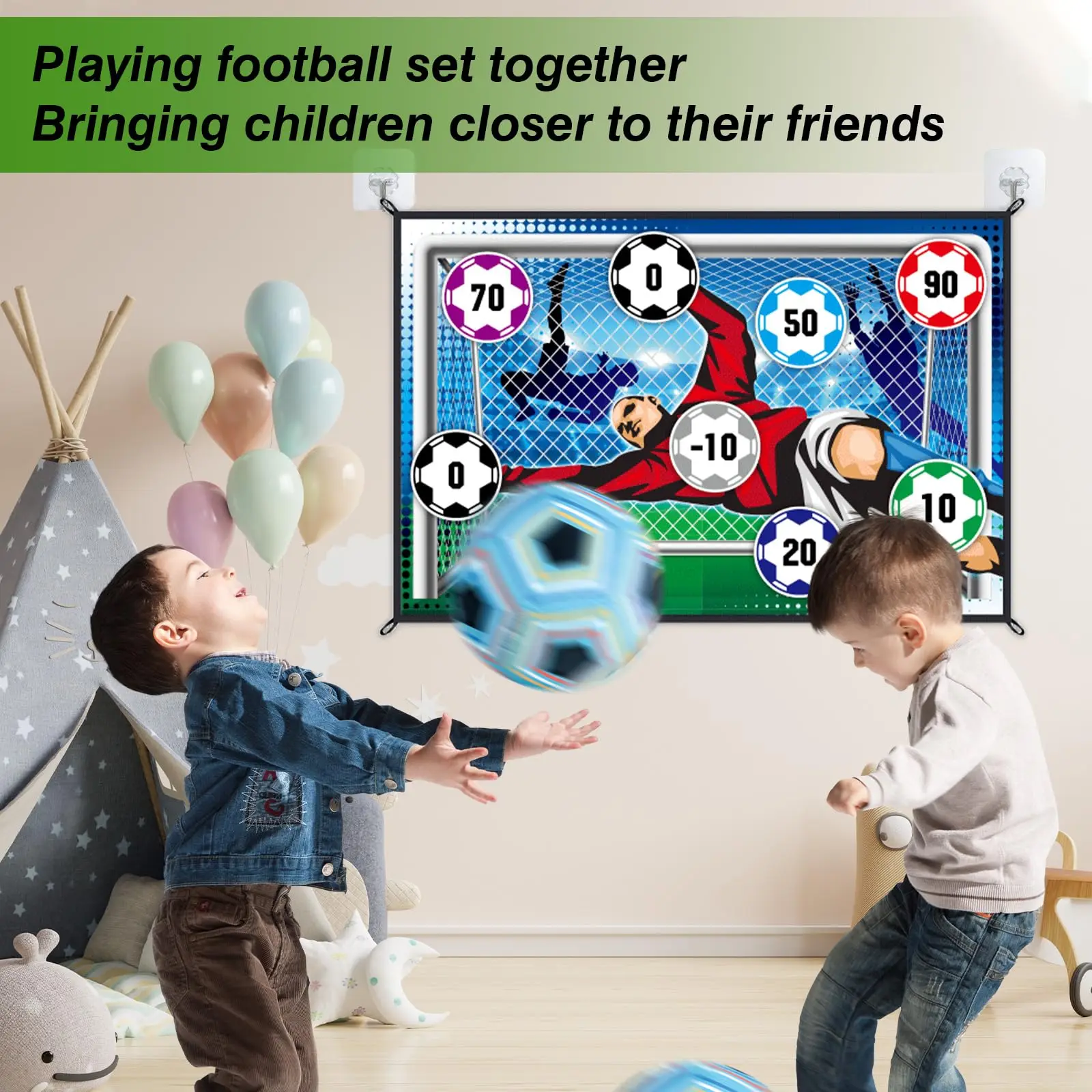 150CM Indoor-Outdoor Soccer Mat Set – Multiplayer Kids' Training Toy