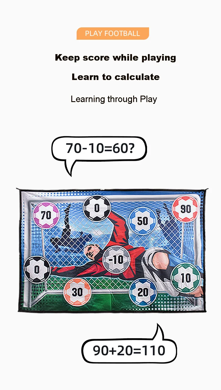 150CM Indoor-Outdoor Soccer Mat Set – Multiplayer Kids' Training Toy